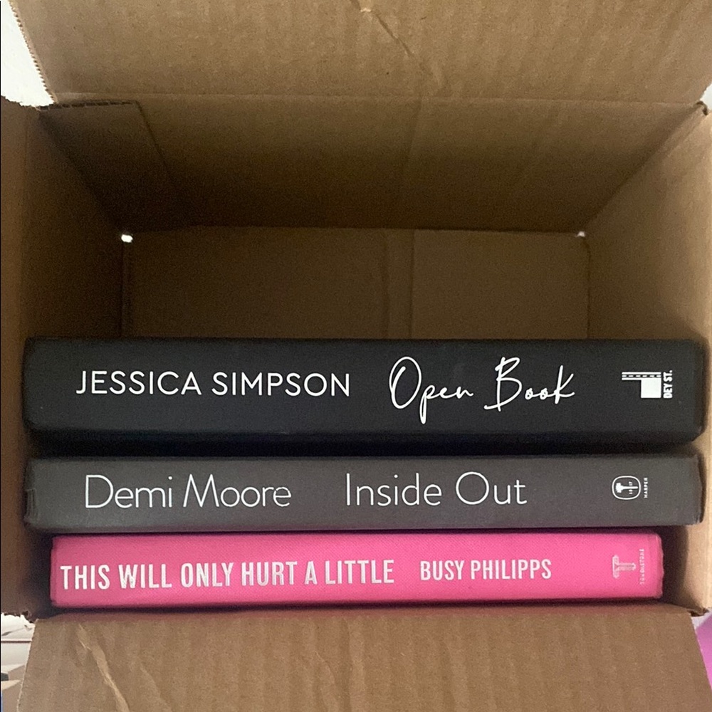 Set of Three Hardcover memoir Books